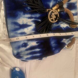 Michael Kors Blue Tie-Dye Satchel